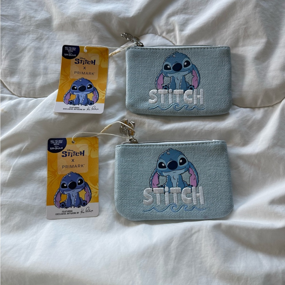 Primark Stitch Light Blue Coin Purses (set of 2)